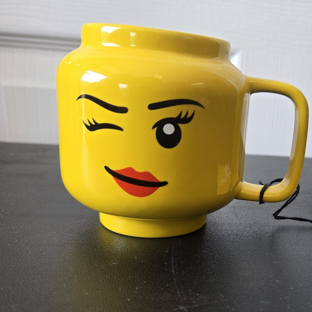LEGO Bright Yellow Winking Face Mug Small